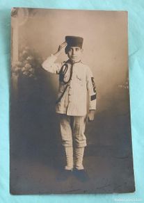 Militaria: Foto Joven Soldado Uniforme de Rayadillo..Guerra Marruecos..España..